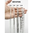 thumbnail image 6 of Mens White Gold Chain - Solid White Curb Chain - Silver / 10K / 14K, 6 of 7