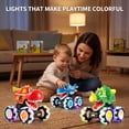 thumbnail image 3 of Afuafu 3 Pack Dinosaur Monster Truck Toys, Press and Go Cars for Toddlers 2-5, LED Light Wheels Push Cars with Realistic Dino Design, Kids Vehicle Set for Boys Girls, 3 of 7