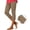 Beige plus size capri leggings with pockets a1, variant on Cagogo Women Plus Size Capri Pants Elastic Waist Zipper Casual Sport Fit Ankle Pants Leggings Summer Lounge Yoga Trousers Beach Travel Workout Clothes, Black M
