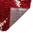 thumbnail image 5 of Unique Loom Trellis Shag Collection Area Rug - Ruby (5' 3" Square Burgundy Red/Ivory), 5 of 11