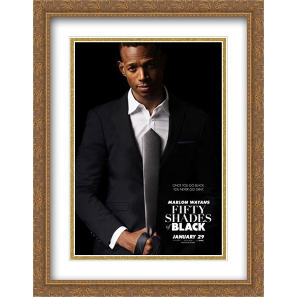 Fifty Shades Of Black 28x36 Double Matted Large Gold Ornate Framed Movie Poster Art Print Walmart Com Walmart Com
