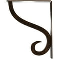 thumbnail image 4 of Ekena Millwork 2"W x 10"D x 12"H Ashford Triple, Wrought Iron Bracket, (Triple center brace), Antiqued Bronze, 4 of 8