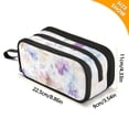 thumbnail image 4 of FORMRS Pencil Case with 3 Compartments Zipper Pouch, Elementary School Level and up, Purple Flower Pattern, 4 of 8