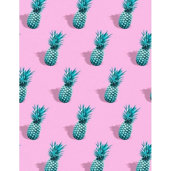 Sheet Music Paper Notebook: Pineapples (Paperback)