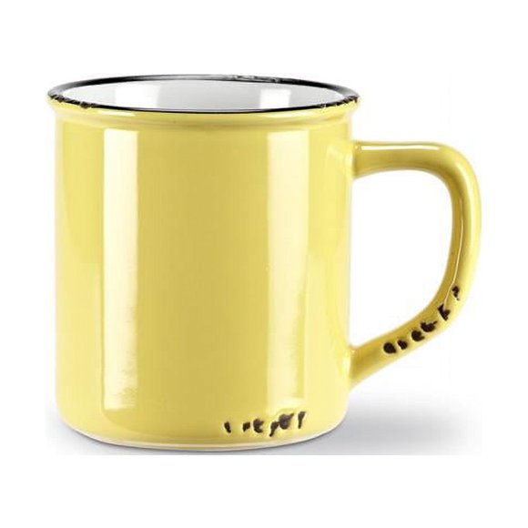 Abbott Collection AB-27-ENAMEL-MUG-YLW 4 in. Enamel Look Mug, Yellow