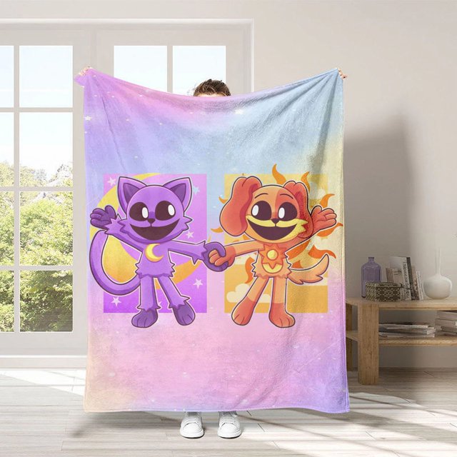 Smile Cri Flannel Blanket, Super Soft Blanket, 3D Printing, Wool Blanket, Suitable For Sofa Living Room