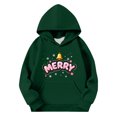 thumbnail image 3 of qelini Christmas Hoodies for Kids Boys Girls 3-15 Years Long Sleeve Fall Sweatshirts Pocket Hooded Top Print Autumn Winter Coat, 3 of 7