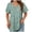 Mint Green, variant on TOWMUS Womens T Shirts V Neck Short Sleeve Casual Tops Loose Fit Basic Tees With Curved Hem