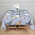 thumbnail image 3 of Colorful Funny Dachshund Square Tablecloth,Waterproof Square Table Cover,Wipeable Spillproof Washable Table Cover for Home Kitchen Party Decor 52"x52"(132x132cm), 3 of 6