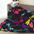 thumbnail image 6 of Sikiie Colorful Dragonflies Ultra-Soft Micro flannel Blanket Luxury All Seasons Warm Blanket for Bedding Sofa and Travel (4 sizes)-60"x50", 6 of 7