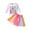 White, variant on MEZZALL Girls Birthday Set Children Autumn Letter Tops Mesh Skirt Baby Birthday Photo Clothes Versatile, 4-5 Years
