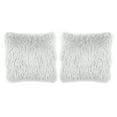 thumbnail image 5 of Safavieh Shag 20" x 20" Glam Polyester Decorative Pillows, Metallic Silver (Set of 2), 5 of 5