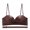 Coffee, variant on Bigersell Womens Push-up Bra Front Closure Adjusted Spaghetti Strap Wireless Bra Knot Ruched Comfort Soft Seamless Bra without Underwire Bralette Underwear S13-1313