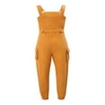 thumbnail image 3 of Combinaison Cargo Décontractée pour Femmes Sans Manches avec Poche Ceinture Pantalon Crayon Ample Rouge s, 3 of 6