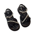 thumbnail image 1 of Liyamei Girls' Fashion Toe Flat Sandals For Summer Black 14, 1 of 5