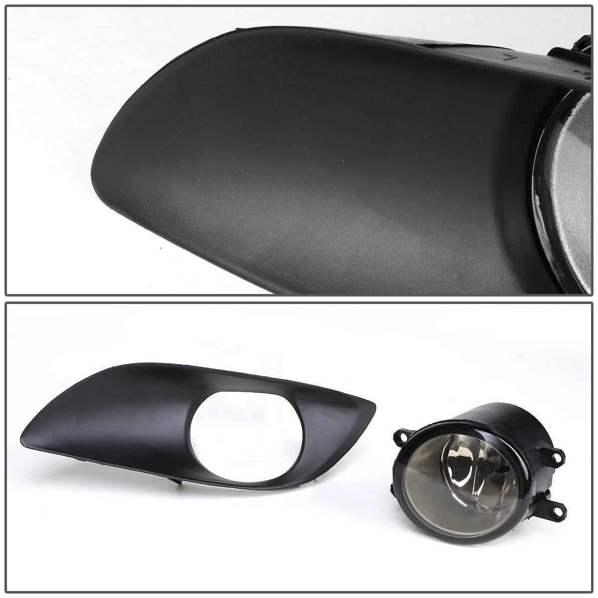 DNA Motoring For 09-11 Toyota Yaris Hatchback Smoked Lens Bumper Fog Light Lamps Pair w/Bezel+Wiring+Switch