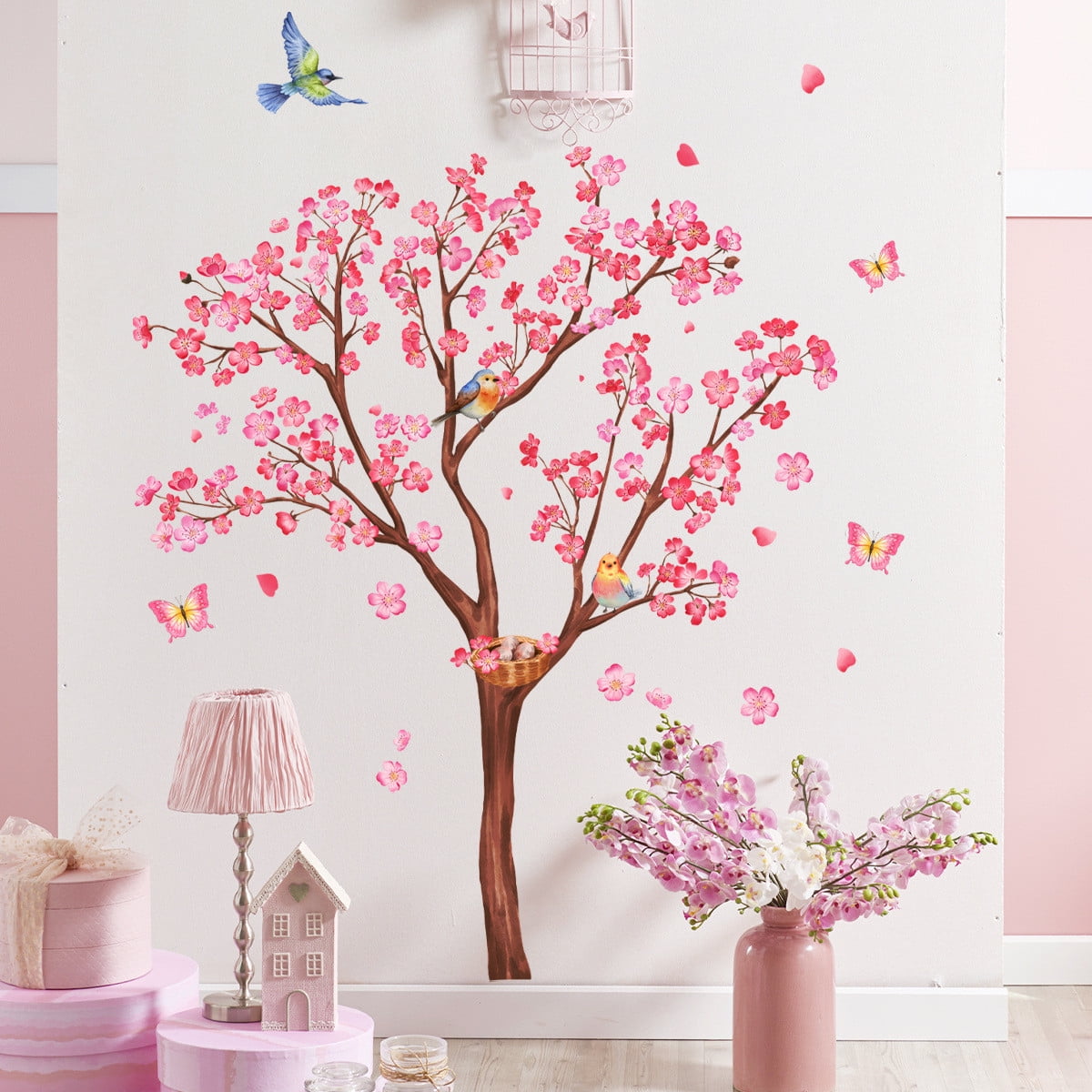 crgrtght Online Shopping Wall Stickers Plants And Flowers To The Japanese Style Wall Stickers Background Wall Room Decoration Wall Stickers Self adhesive Wall Stickers Walmart
