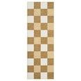 thumbnail image 2 of Garvee 2'x6' Runner Rug Modern Geometric Rug Checkered Print Runners Non-Slip Bedroom Rugs for Laundry Room Kitchen, Tan, 2 of 8