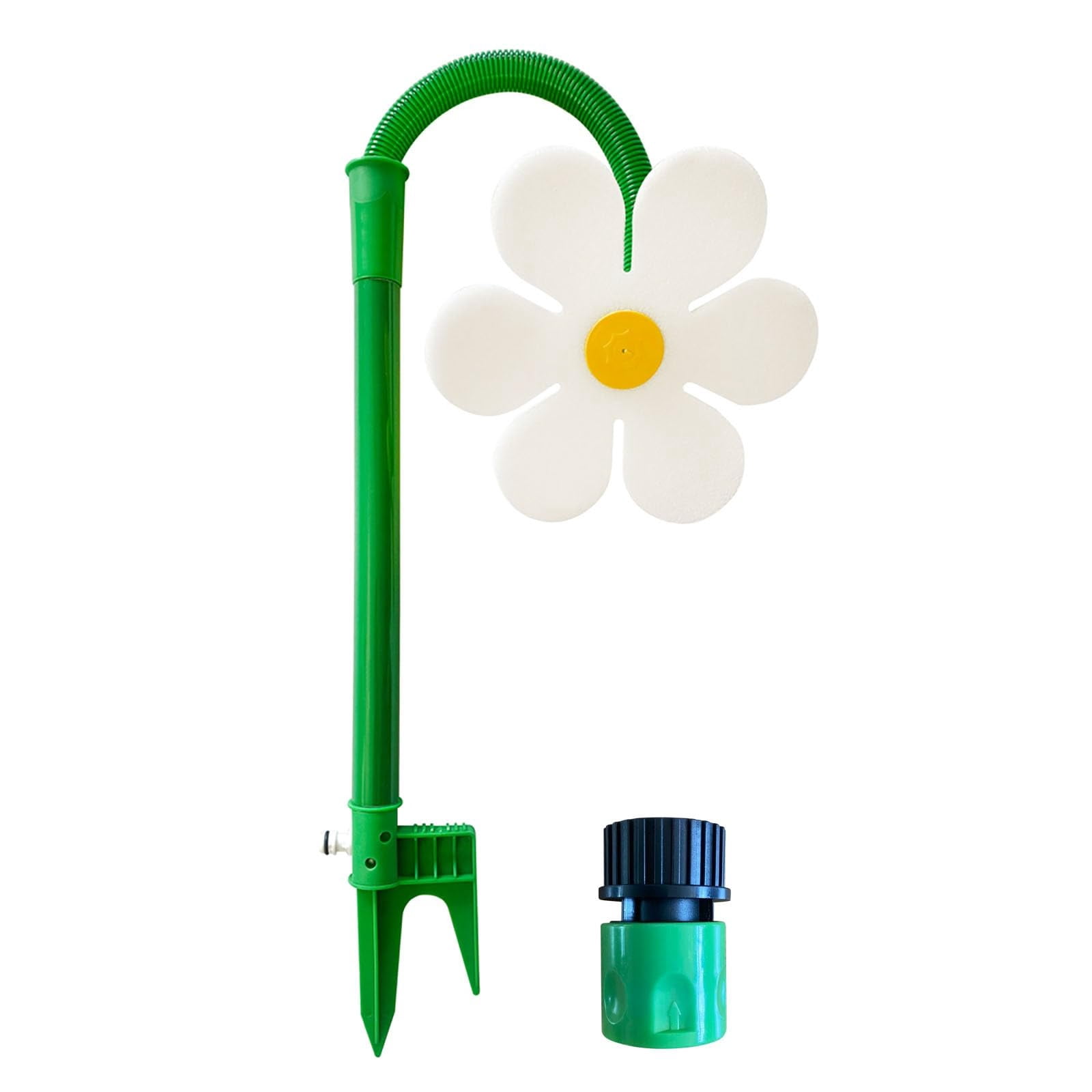 Flower Sprinkler for Lawn & Garden – Rotating Sprinkler for Yard Watering(White)