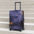 thumbnail image 6 of Gukieu Mystery House Halloween Night Print Suitcase Protective Cover, Elastic Zipper Buckle Suitcase Protective Cover, Suitable for Travel, Business Trip-Medium, 6 of 7