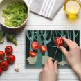 thumbnail image 4 of Cartoon Cutting Board, Mother Polar Bear and Cub in Forest Winter Season Snowy Weather, Decorative Tempered Glass Cutting and Serving Board, Small Size, Dark Taupe Pale Green, by Ambesonne, 4 of 5