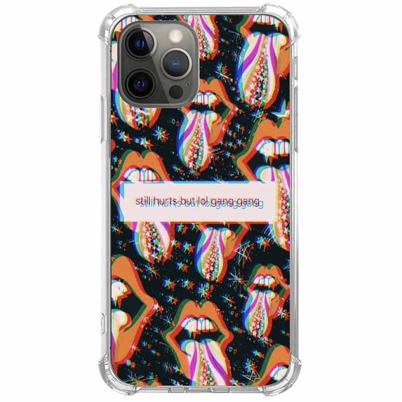 Red Lips Case for iPhone 14 Pro,Aesthetic Art Design Pattern Soft TPU Bumper Case Cover