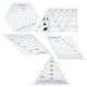 thumbnail image 3 of 5Pcs PatchWork Ruler Quilting Templates Transparent Sewing Cutting Craft Manual DIY Tools, 3 of 5