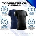 thumbnail image 3 of Mens Compression Shirt Short Sleeve Dry-fit Athletic Base-layer T-shirt - 2 Pack, 3 of 5
