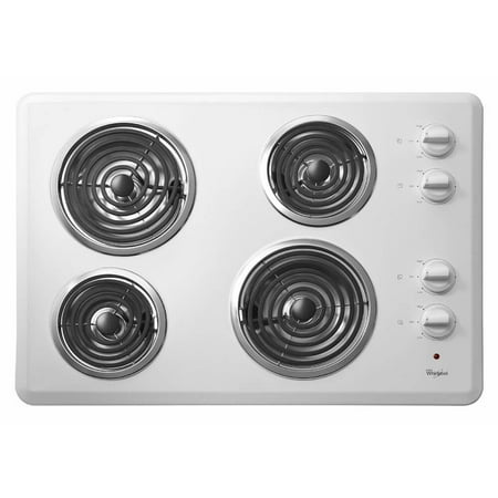 Whirlpool WCC31430AW 30 inch White Built-In Electric Cooktop