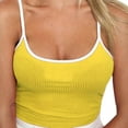 thumbnail image 3 of Sngxgn Women's Sleeveless Tank Top Double Layers Back Blouse Tunic(YELLOW,M), 3 of 4