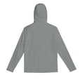 thumbnail image 4 of UPF 50+ Men’s Long Sleeve Performance Fishing Hiking Sun Protection Shirt with Mask UV Neck Gaiter Hoodie Gray XL, 4 of 7