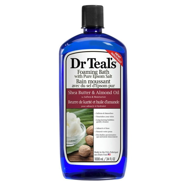 Dr Teal's Shea Butter & Almond Oil Foaming Bubble Bath, 34 fl Oz., Pack