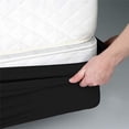 thumbnail image 2 of Box Spring Cover Queen Size, Alternates for Bed Skirt, Smooth and Elastic Woven Material Wrap Around 4 Sides of The Box Spring, Wrinkle & Fading Resistant, Washable, Dustproof, Black, 2 of 4