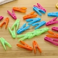 thumbnail image 3 of Colorful Plastic Clothespins, Heavy Duty Laundry Clothes Pins Clips with Springs, Air-Drying Clothing Pin Set (24 Pack/Multicolor) 2.75x1.18", 3 of 5