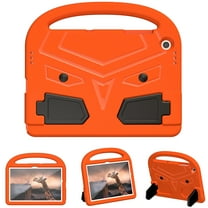 Portable Heavy Duty Kids Case for Samsung Galaxy Tab A9 Plus 11" 2023, EVA Shockproof Armor Military Grade Lens Protection Case with Kids Friendly Handle Foldable Stand Bracket Case, Orange