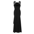 thumbnail image 2 of Gibobby Vestidos de fiesta largos elegantes Vestido de noche midi halter continuo sin mangas con lentejuelas negras(Negro,XL), 2 of 5