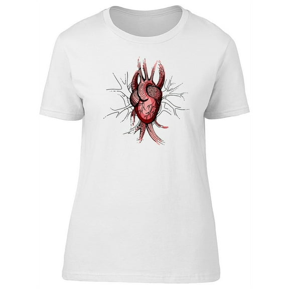 Anatomical Heart Drawing T-Shirt Women -Image by Shutterstock, Female Large