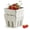 Cream White-Square-4.0 Inch, variant on Ceramic Berry Basket Set Of 2  Round Fruit Bowl With Holes 5.8 Inch Storage Containers Strawberry Baskets Farmhouse Kitchen Decor - Cobalt Blue