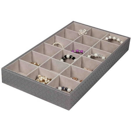 jewelry compartment organizer faux leather basics