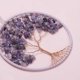 thumbnail image 2 of Colgante de árbol de la vida de grava con alambre de cobre y tejido de piedra de colores para regalo del hogar, 2 of 6