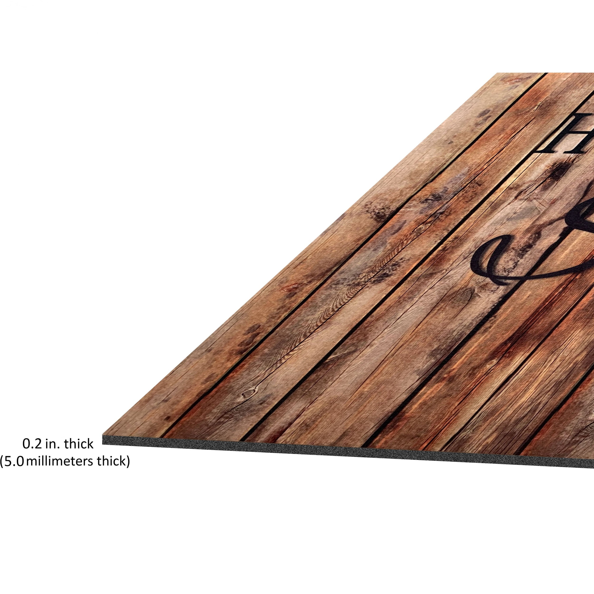 Achim Welcome Rubber Outdoor Doormat, Farmhouse Plank, 18" x 30"