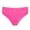 Pink, variant on SNKSDGM Women Low Rise Ribbed Seamless Bikini Panties, Stretch Breathable Workout Fitness Underwear Solid Neon Multi Colors White L