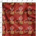 thumbnail image 3 of Soimoi Pink Silk Fabric Roses & Ranunculus Floral Printed Craft Fabric by the Yard 44 Inch Wide, 3 of 6