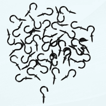 100 Pcs 1/2" Small Jewelry Hooks Screw in Ceiling Hooks String Lights Hooks Black