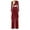 Burgundy, variant on Xnihocha Women's Liturgical Praise Dance Outfit Crew Neck Long Sleeve Maxi Dress with Wide Leg Pants Burgundy XXL