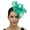 Curlicue Mint, variant on Women's Elegant Cocktail Fashion Mesh Sinamay Fascinator Headband, Curlicue Ivory/Black Dot