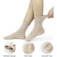 thumbnail image 2 of YooGuoGuo Ruffle Socks Women - Turn-Cuff Frilly Sock - Lightweight Cotton Socks, 2 of 6