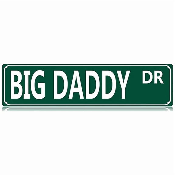 Big Daddy Dr Street Sign Aluminum 4x16 Inch Vintage Humorous Green Metal Road Wall Decor