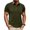Army Green, variant on Mens Regular Fit T-Shirts TC Cotton Blend Solid Color Lapel Short Sleeve Breathable Lightweight Summer Apparel, Army Green, L