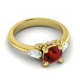thumbnail image 3 of 2.50 Carat Round Cut Garnet Gemstone Natural Diamond Fancy Engagement Ring for Women Solid 14K Yellow Gold Size 4.5 by Diamond-Capitals, 3 of 8